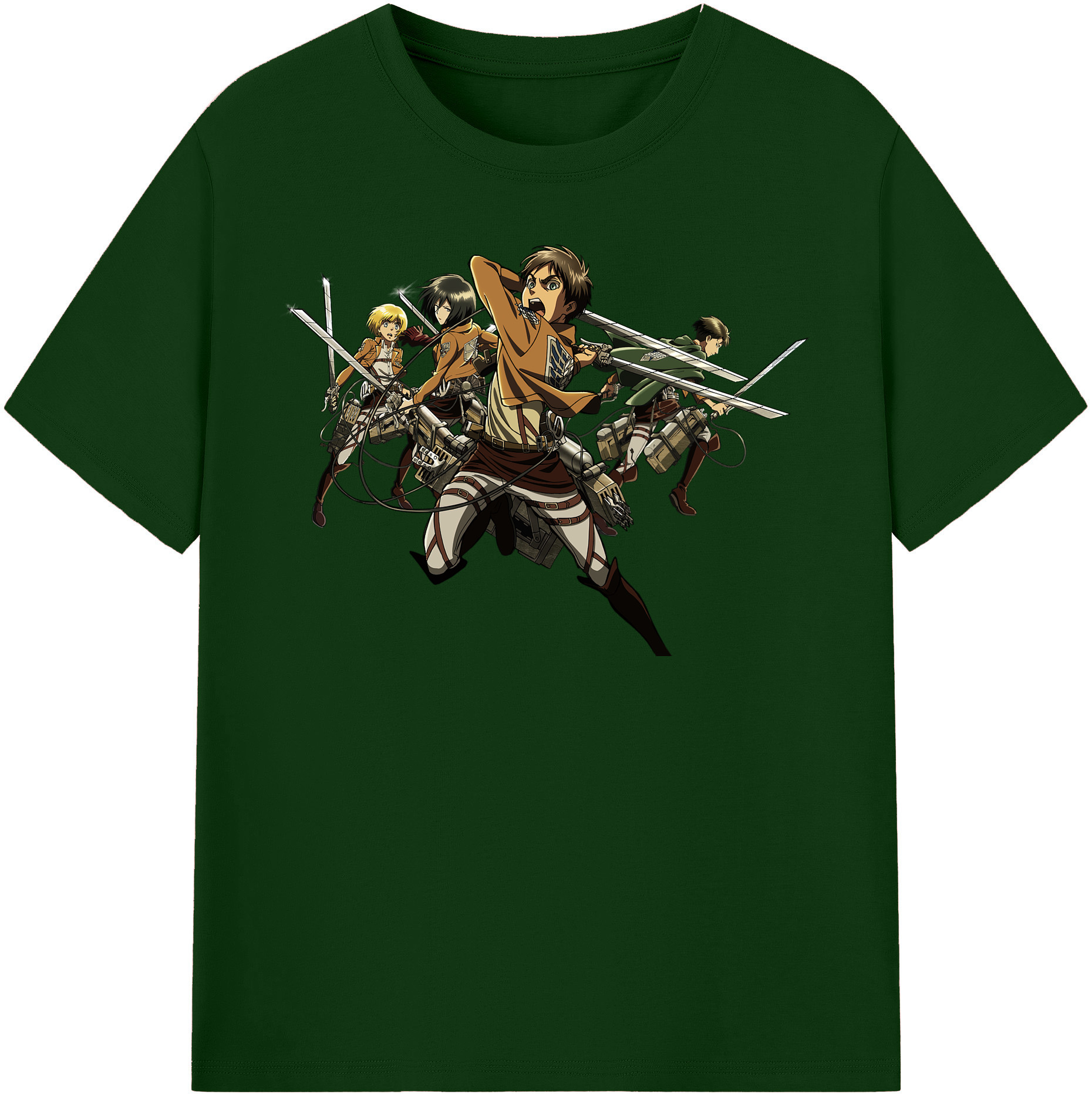（画像用） 進撃の巨人 エレン･イェーガー Attack on Titan Eren Jäger 綿100％半袖Tシャツ（フロントプリント）